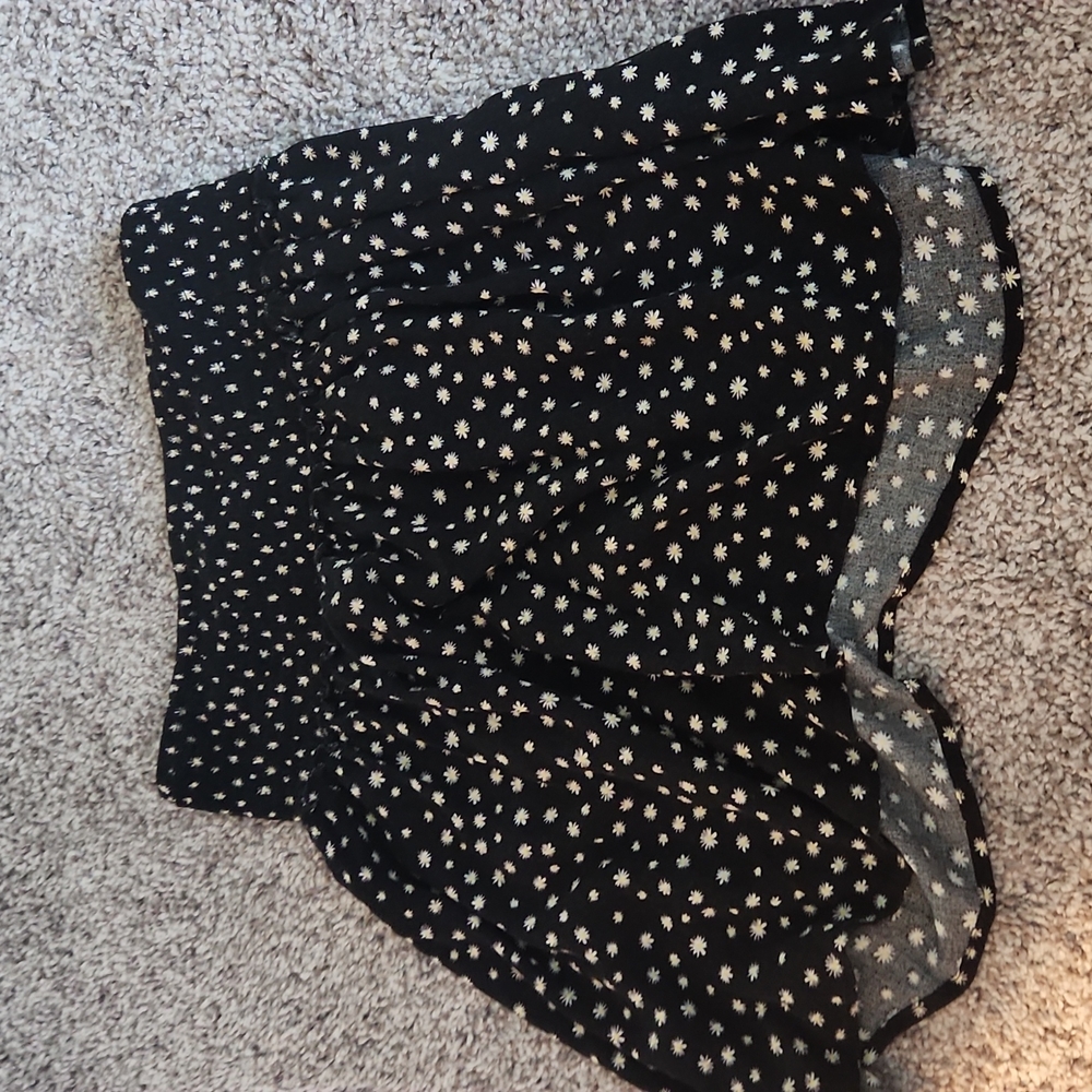 Floral Print Ruffle Hem Skirt